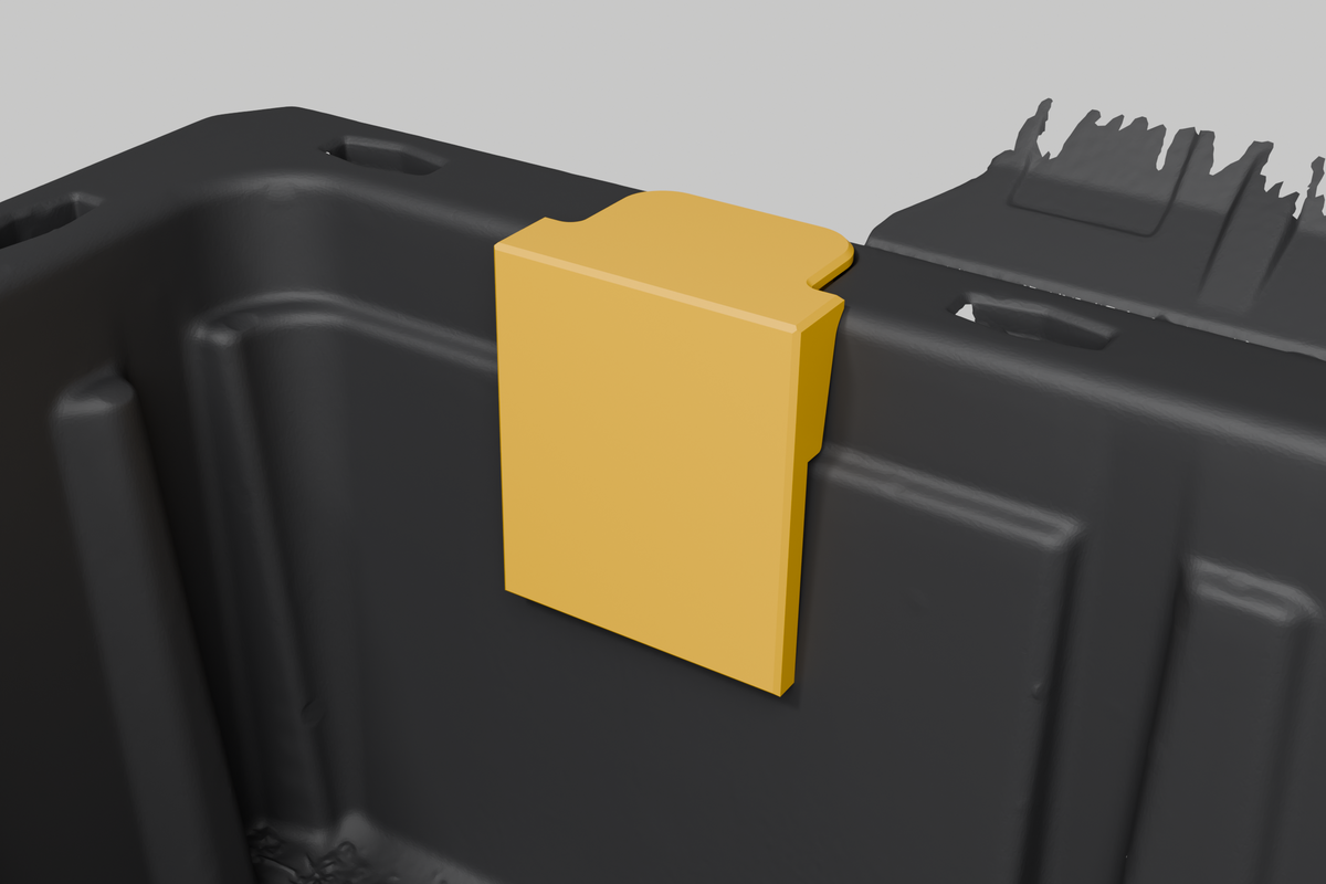 Back block installed in the Defender bed