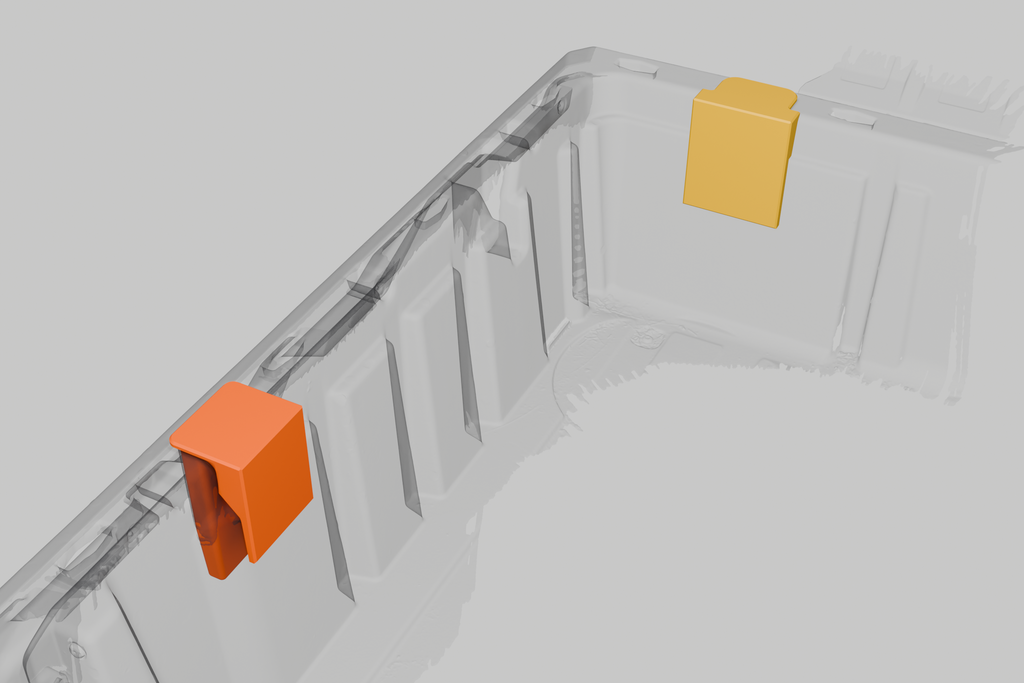 See-through view of both blocks keyed into the bed pockets