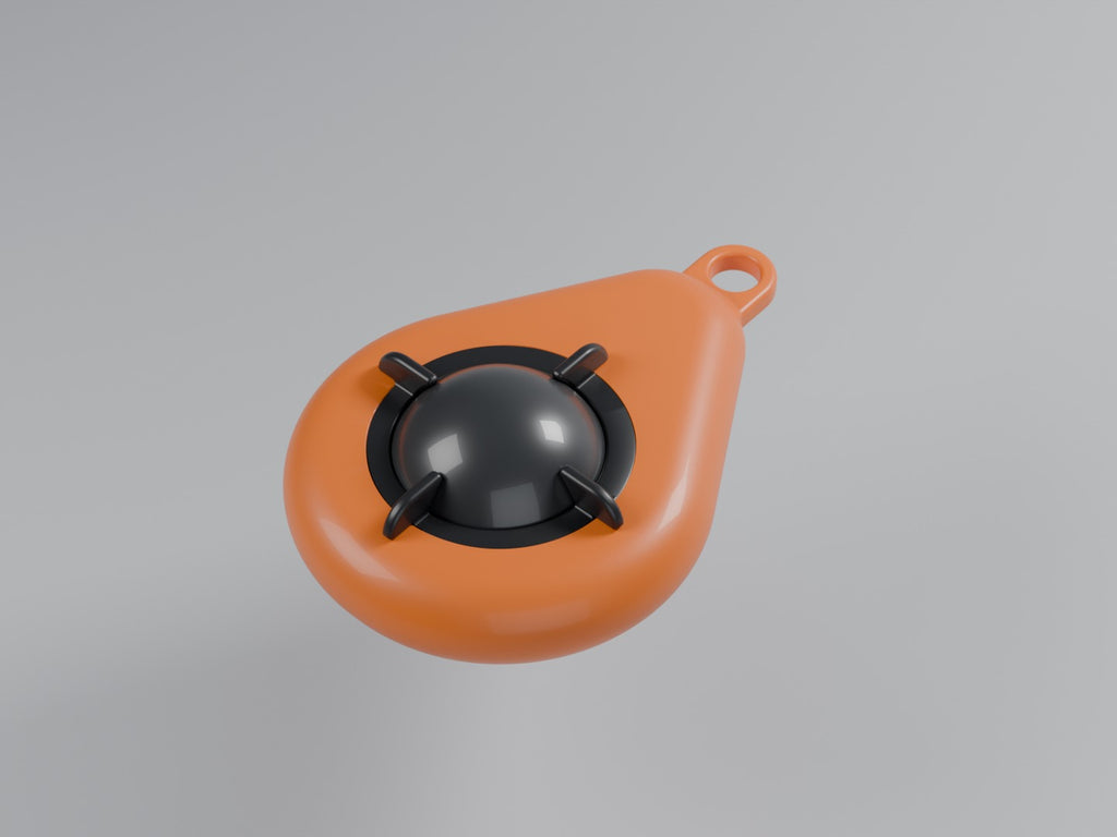 Render from the CAD model: top view showing the tow eye